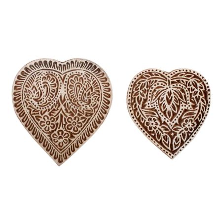 Set of 2 Piece New Mix Wooden Printing Block